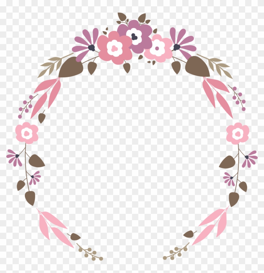 Vector Floral Garland Wedding Flat - Vectores Florales Png #350038