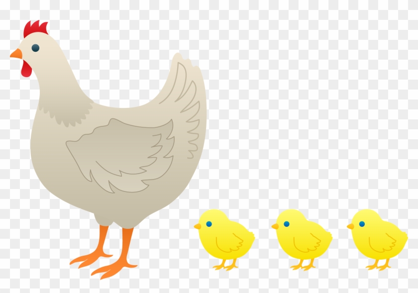 Mother Hen And Baby Chicks - Hen And Chicks Clipart #350070