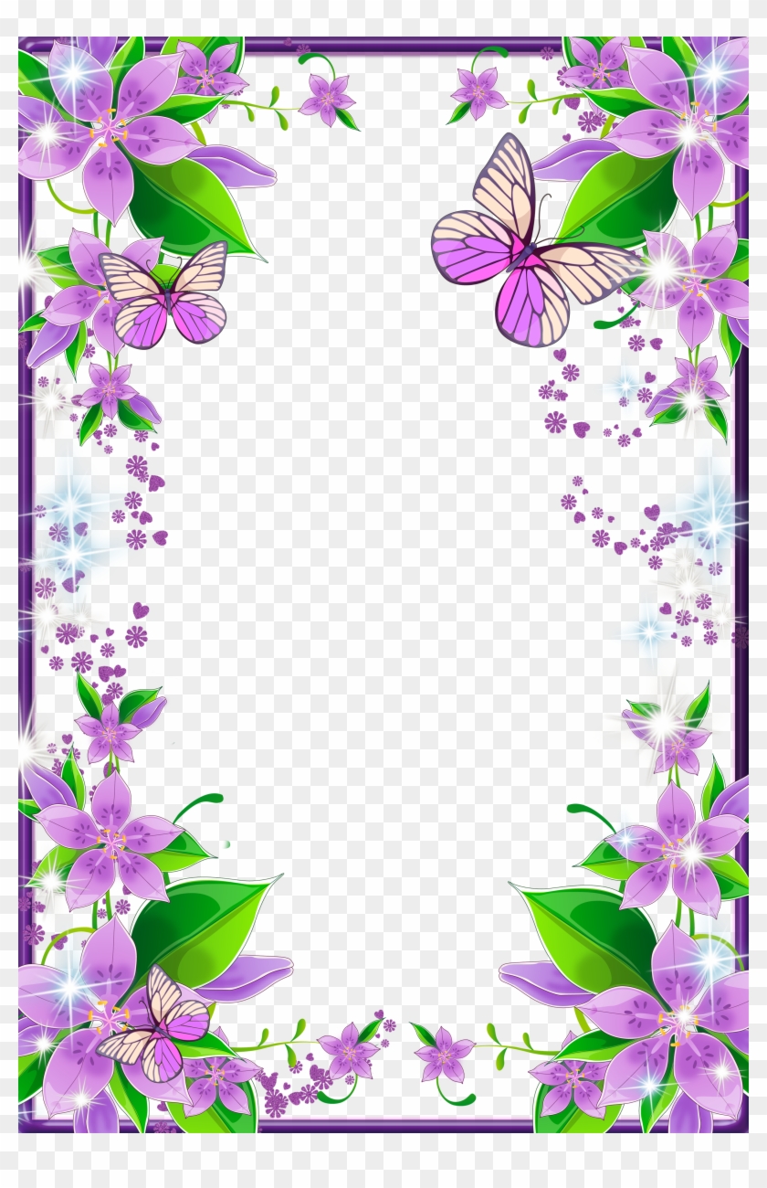 Light Purple Flowers And Butterflies Transparent Png - Light Purple Flowers And Butterflies Transparent Png #350091