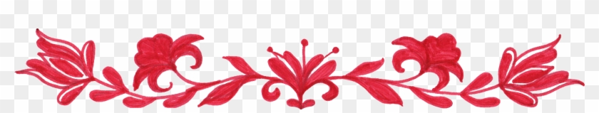 8 Red Flower Border Drawing - Transparent Flower Border #350123