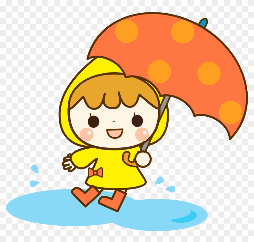 Girl With Umbrella - Girl With Umbrella Clipart Png #350163