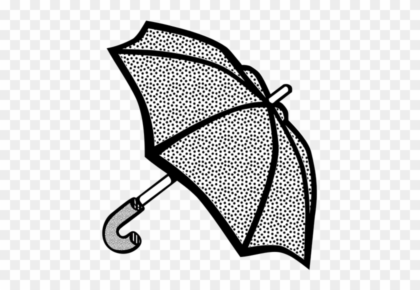 Umbrella Clipart Spotty - Umbrella In Line Drawing #350189