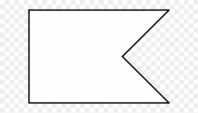 Free Vector Flag Shape Swallowtail Clip Art - Shape Of A Flag #350284