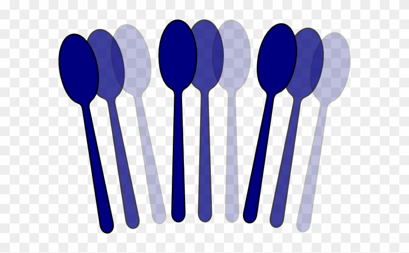 Blue Spoons Clip Art - Clip Art #350300