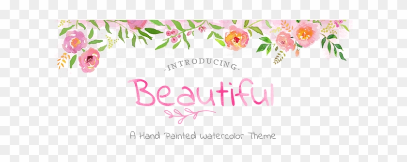 Beautiful Logo - Hand Painted Flowers Template #350306