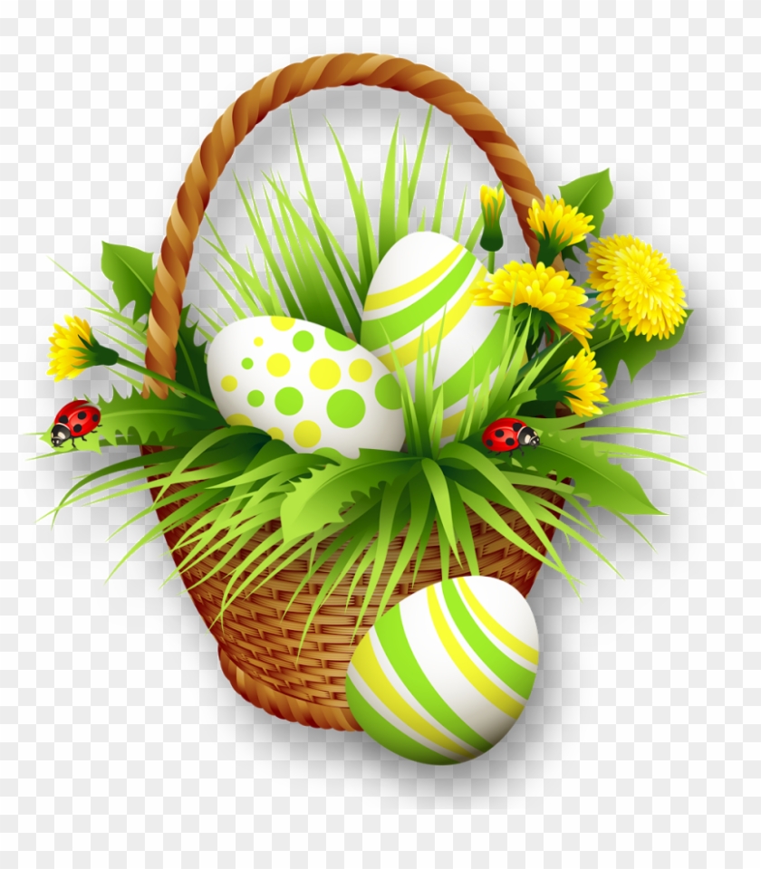 Easter Basket Bunny Png Clipart - Easter Png Transparent #350340