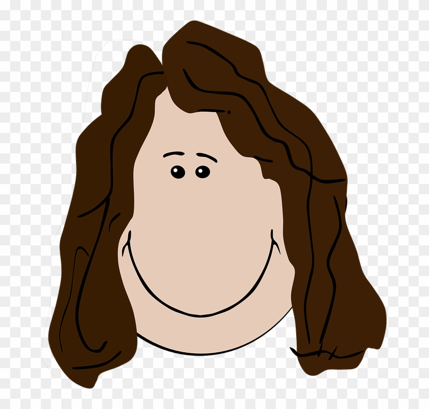 Girl Face Cartoon Clipart 19, - Ugly Brown Haired Cartoon #350455