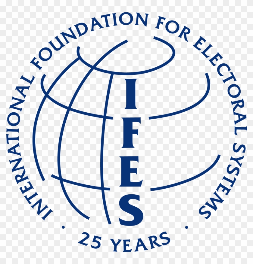 25th Globe Logo Blue - International Foundation For Electoral Systems #350498