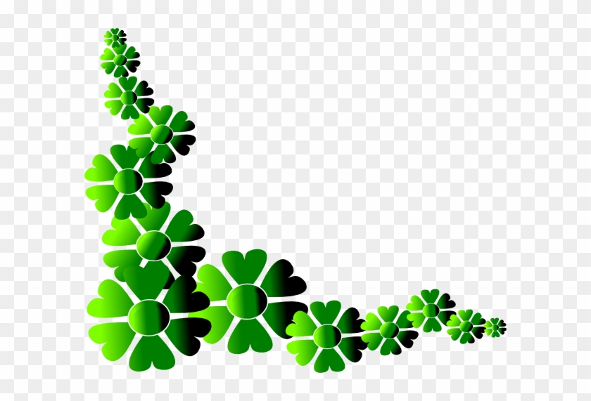 This Free Clip Arts Design Of Eiyma Flower Green - St Patrick's Day Border #350554