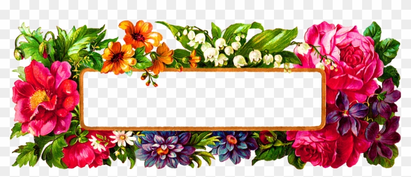 Digital Flower Frame - Basket With Flowers Transparent Png #350570
