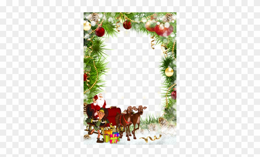 Christmas Frame Png One With Bell And Ball - Clip Art #350650