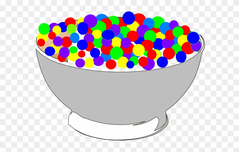 Bowl Of Colorful Cereal Clip Art At Clker - Cereal Bowl Clipart #350656