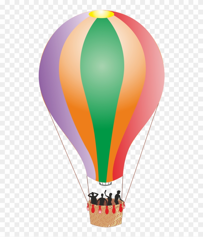 Colorful Detailed Hot Air Balloon - Hot Air Balloon Clipart #350789