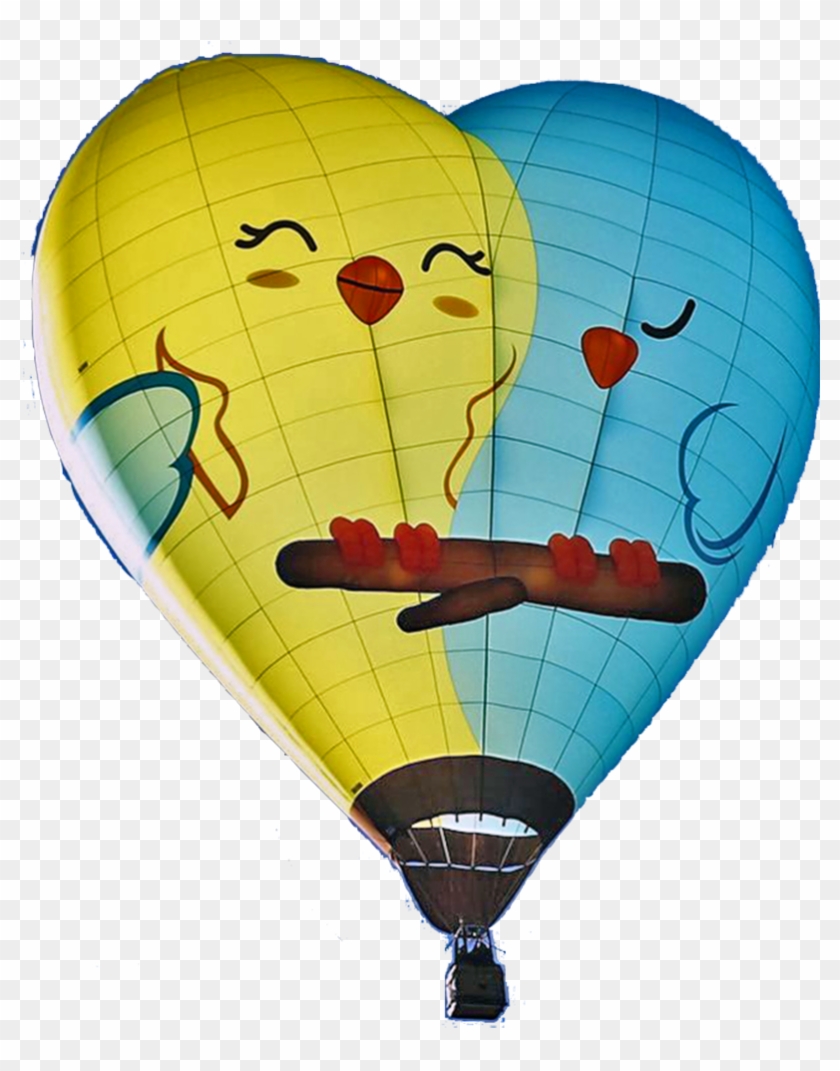 Loverbirds - Animated Hot Air Balloon Png #350793