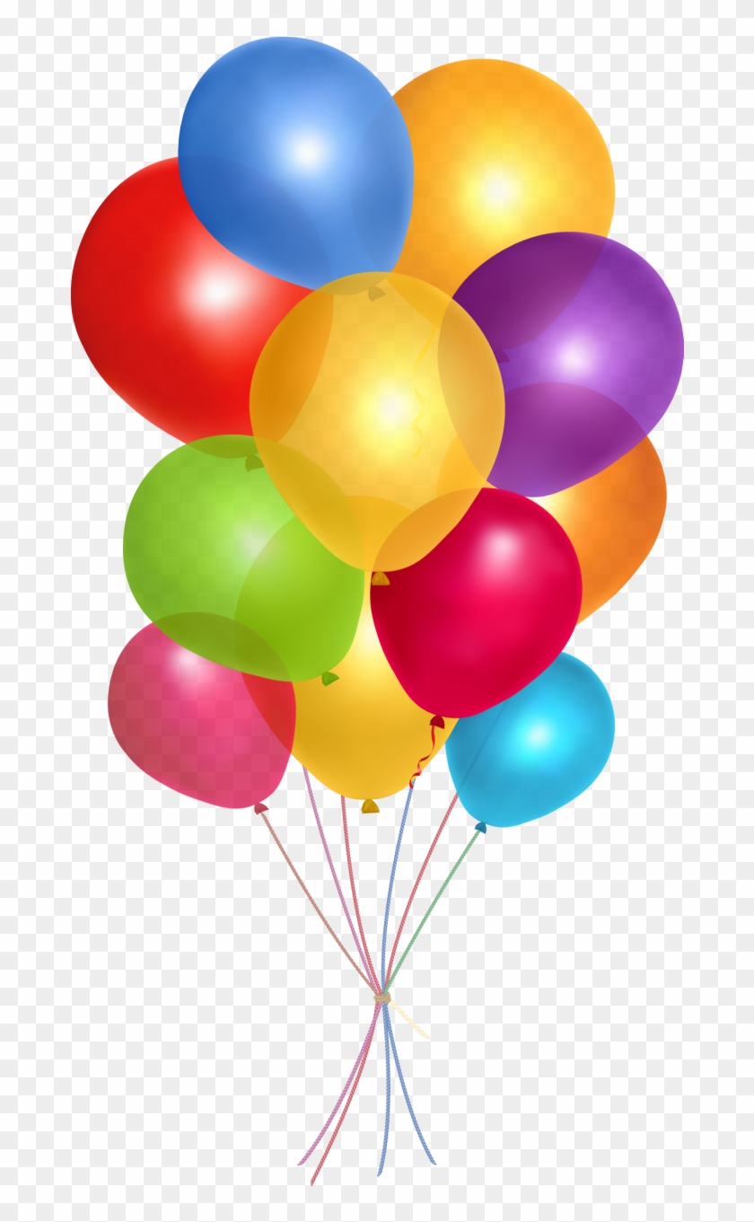 Transparent Multicolor Balloons Png Clipart Picture - Balloons Transparent #350796