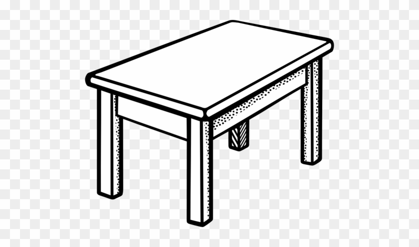 Desk Clipart Black And White - Desk Black And White #350809