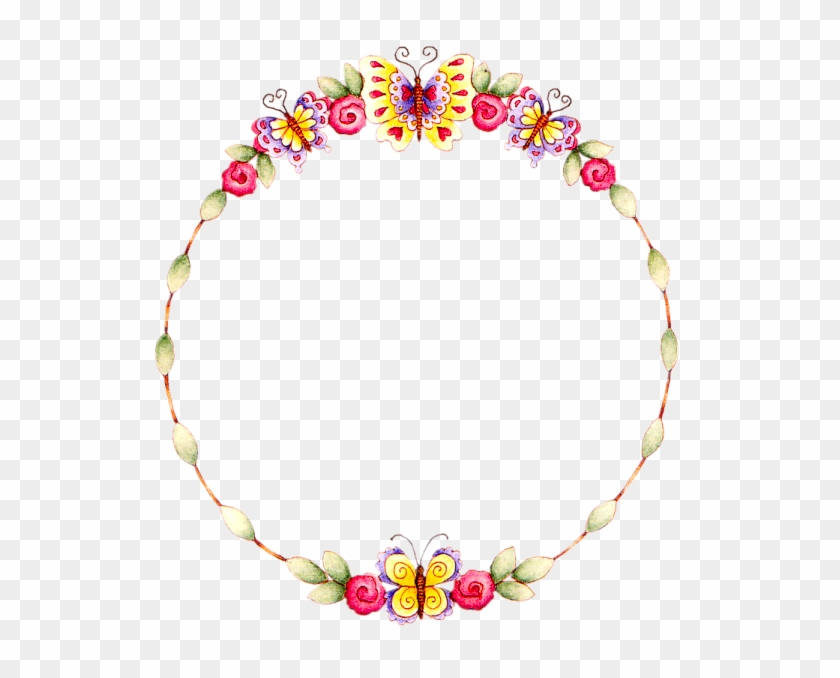 Floral Round Frame Transparent Background - Floral Frame Transparent Background #350816