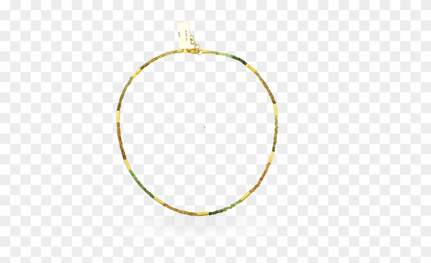 Graduated In Green And Brunette Sapphire And 24k Gold - Circle #351026