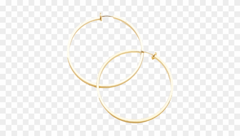 6cm Squared Tube Clip Hoops Gold - Earrings #351030