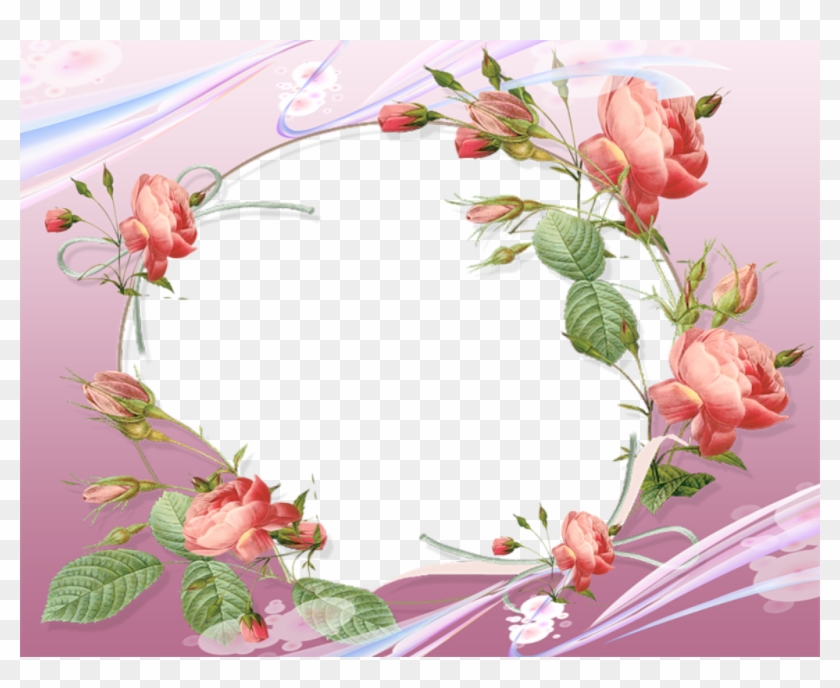 Pink Flower Frames And Borders - Pardesi Shayari Urdu Sms #351178