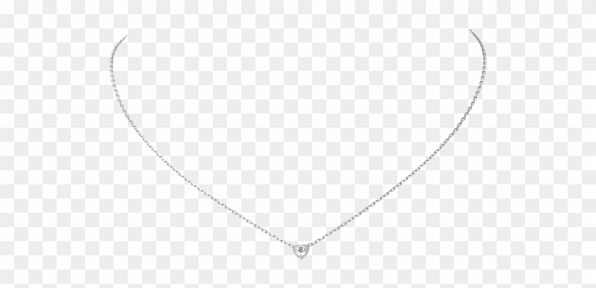 Diamants Légers De Cartier Necklace Heart Motif In - White Gold Heart Necklaces #351196