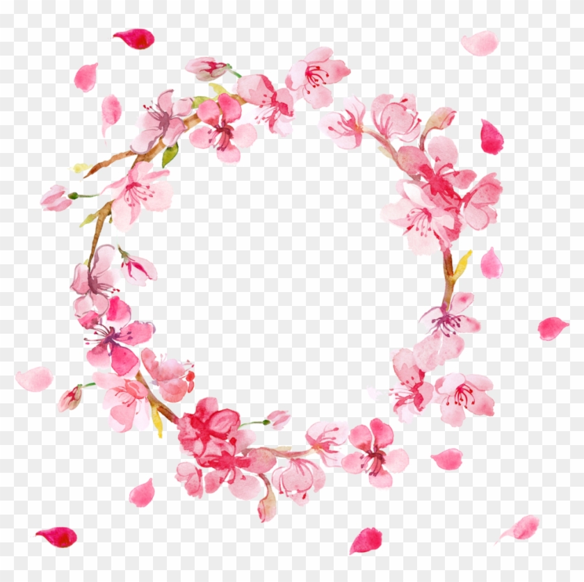 Pink Flower Wreath Png #351221