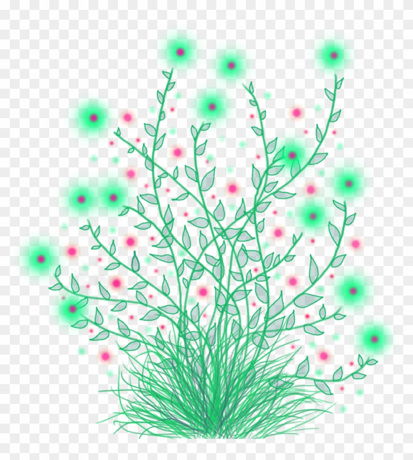 Transparent Flower Border Tumblr - Green Flower Art Png #351306