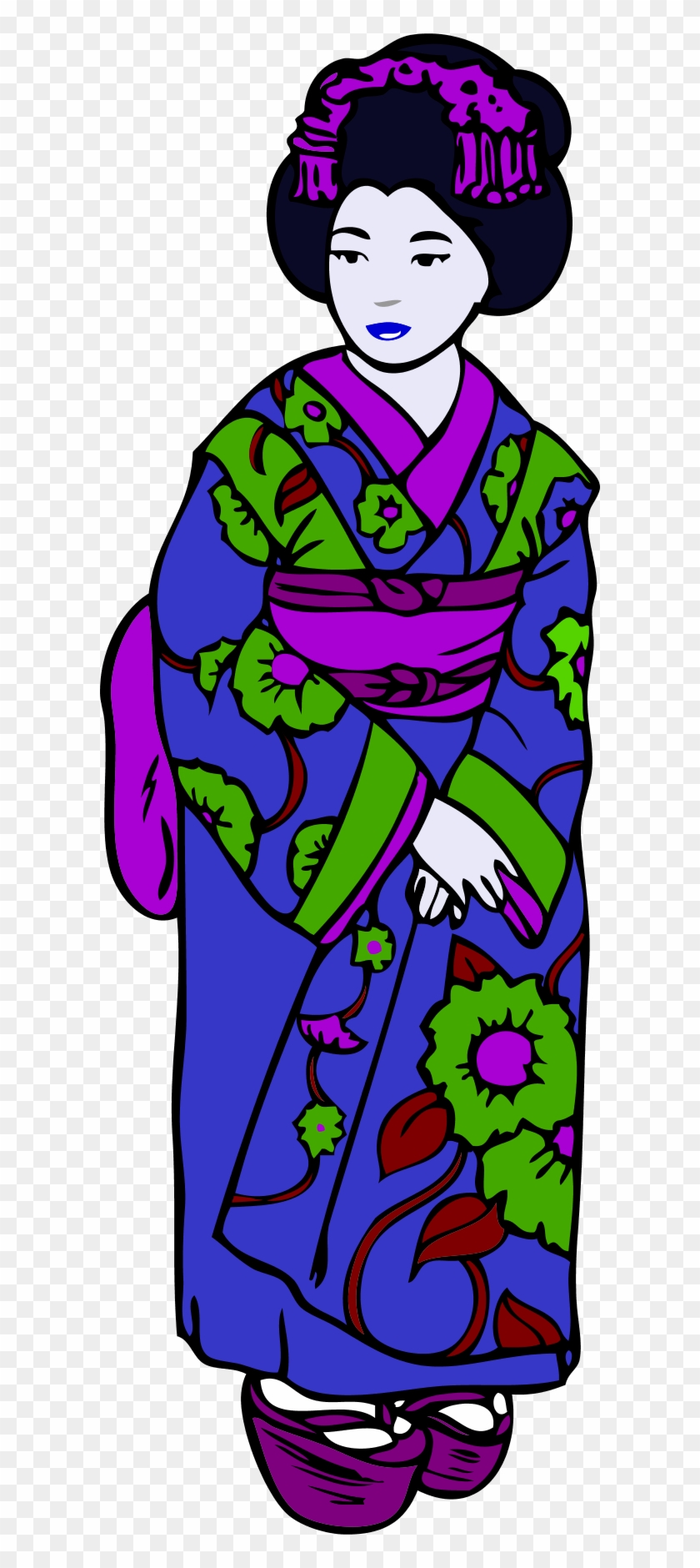 Inspiration Kimono Clip Art Medium Size - Madama Butterfly (english And Italian Edition) #351437