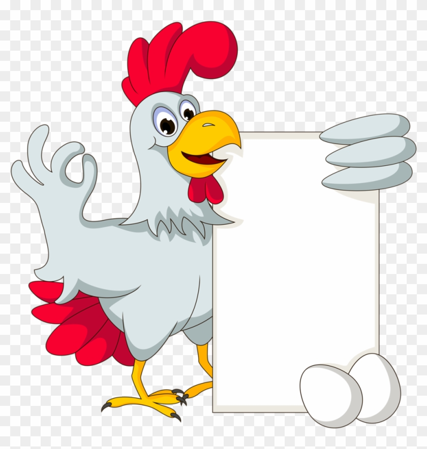 28 - Chicken Holding Sign #351626