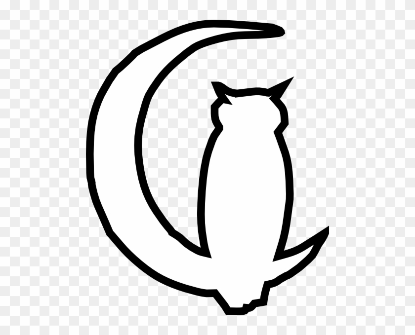 Owl Moon 3 Clip Art At Clker - Owl On A Moon #351677