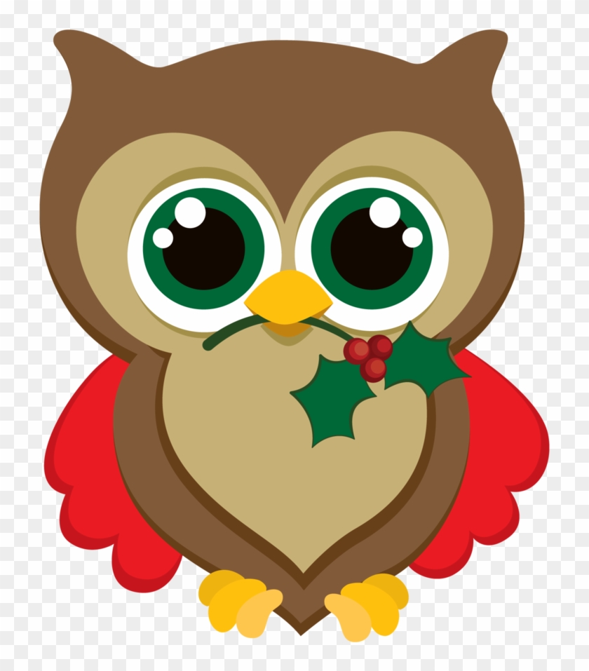 Say Hello - Christmas Owl Clipart #351790
