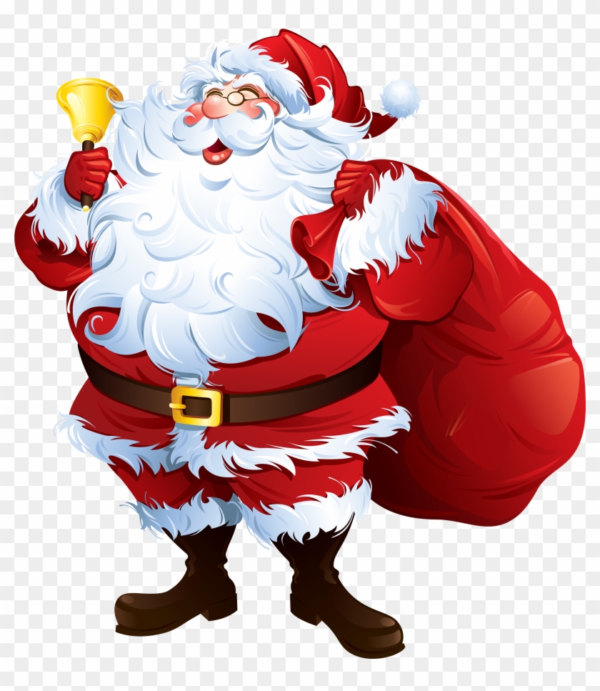 Clipart Pretentious Idea Santa Claus Clipart With Bell - Santa Claus Clipart Png #351822