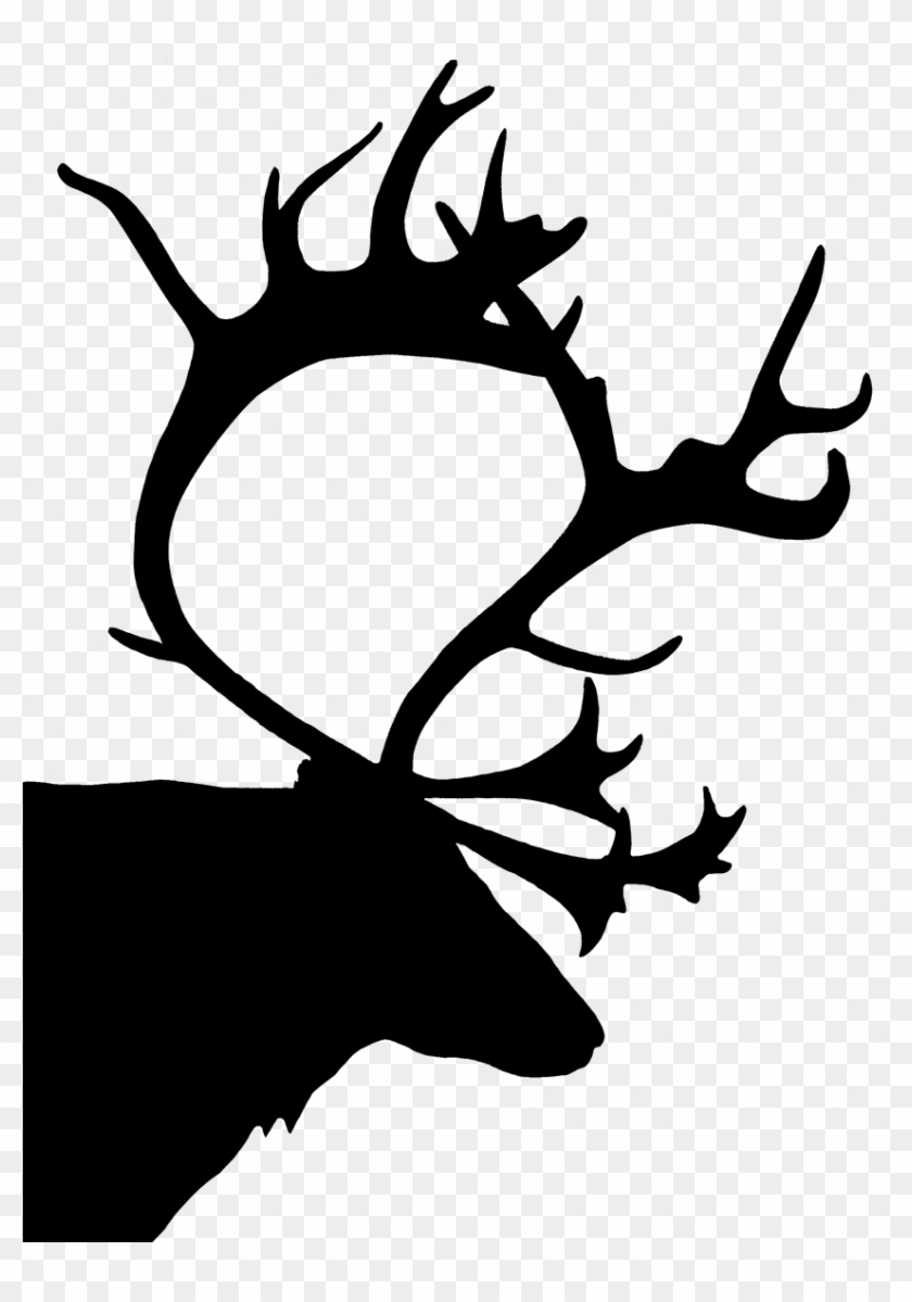 High Quality Animal Silhouettes, 120 Silhouette Clip - Reindeer Silhouette Head #351896