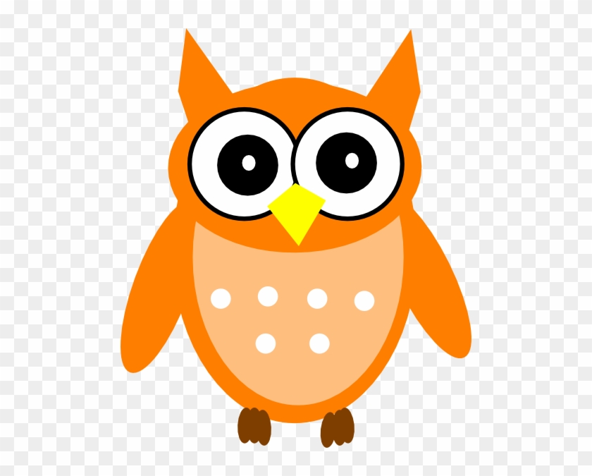 Orange Owl 2 Clip Art - Owls Clipart Png #351985