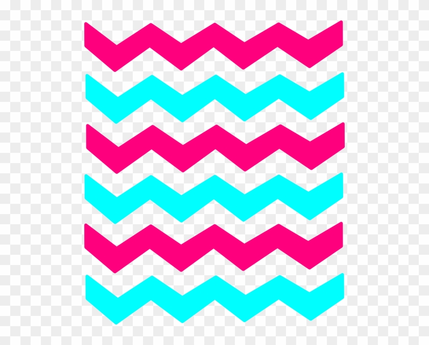 Blue Chevron Border Clip Art - Pink And Teal Chevron #352109