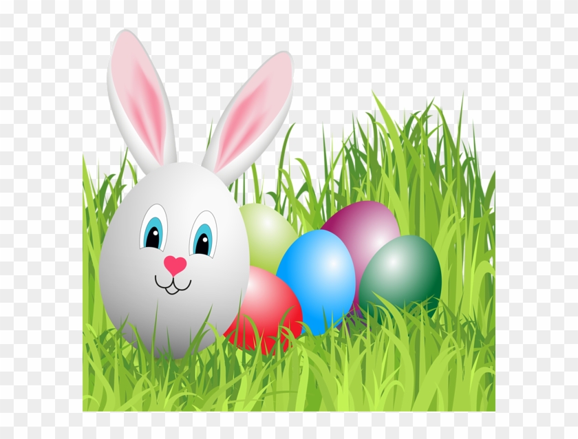 Easter Grass With Bunny Egg Png Clipart Image - Easter #352135
