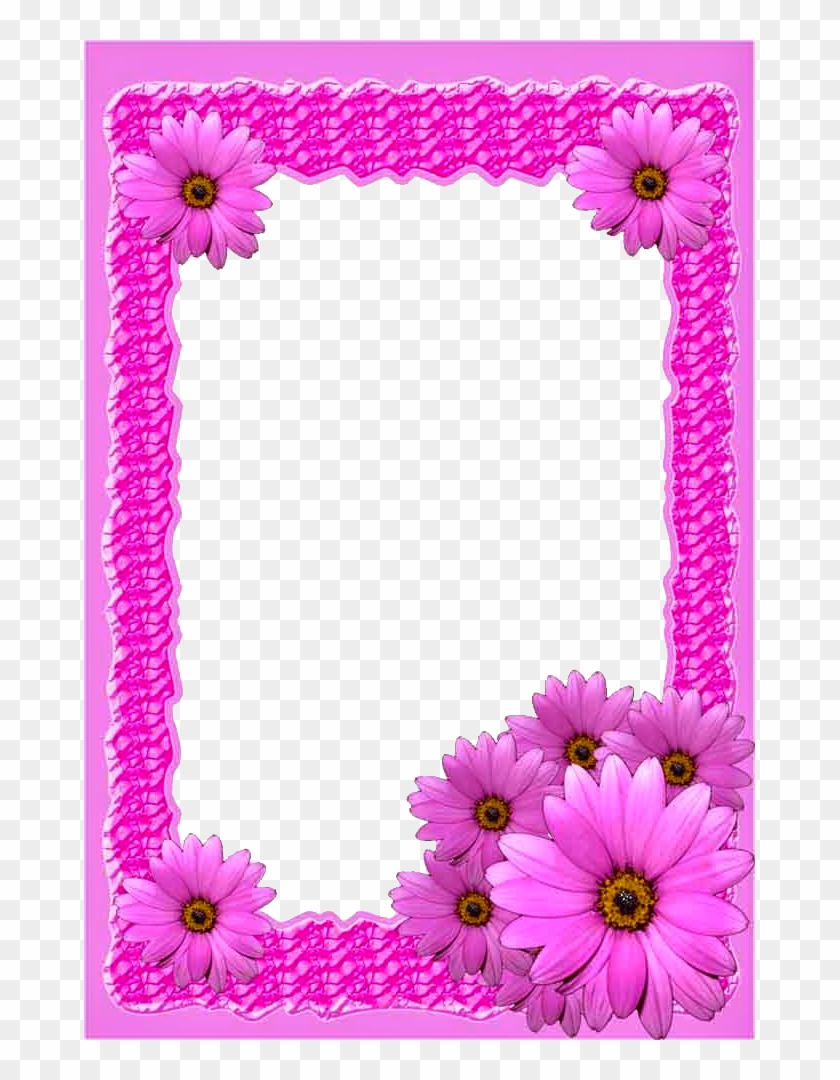 Pink Flower Png Frame - Frame Background Free Download Png #352209