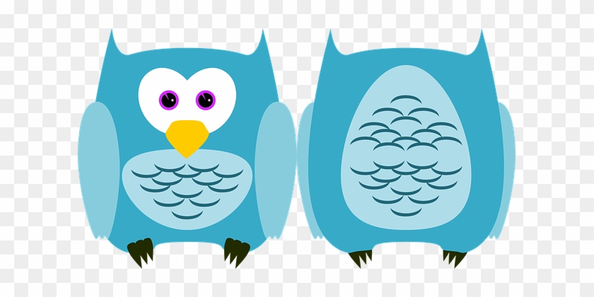 Owl Bird Animal Plumage Cute Feather Birds - Turquoise Owl Round Ornament #352276