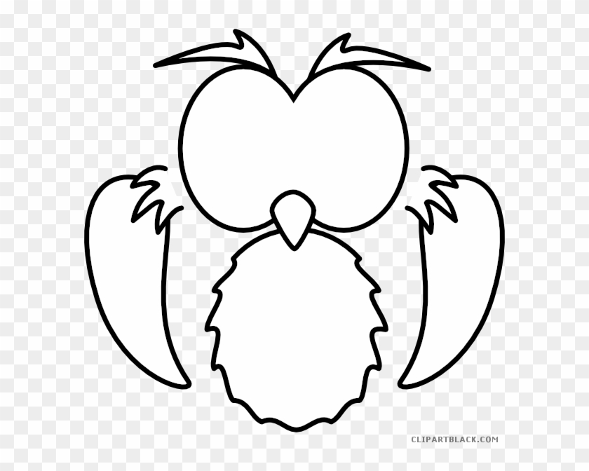 Owl Outline Animal Free Black White Clipart Images - Easy Wolf Face Drawings #352302