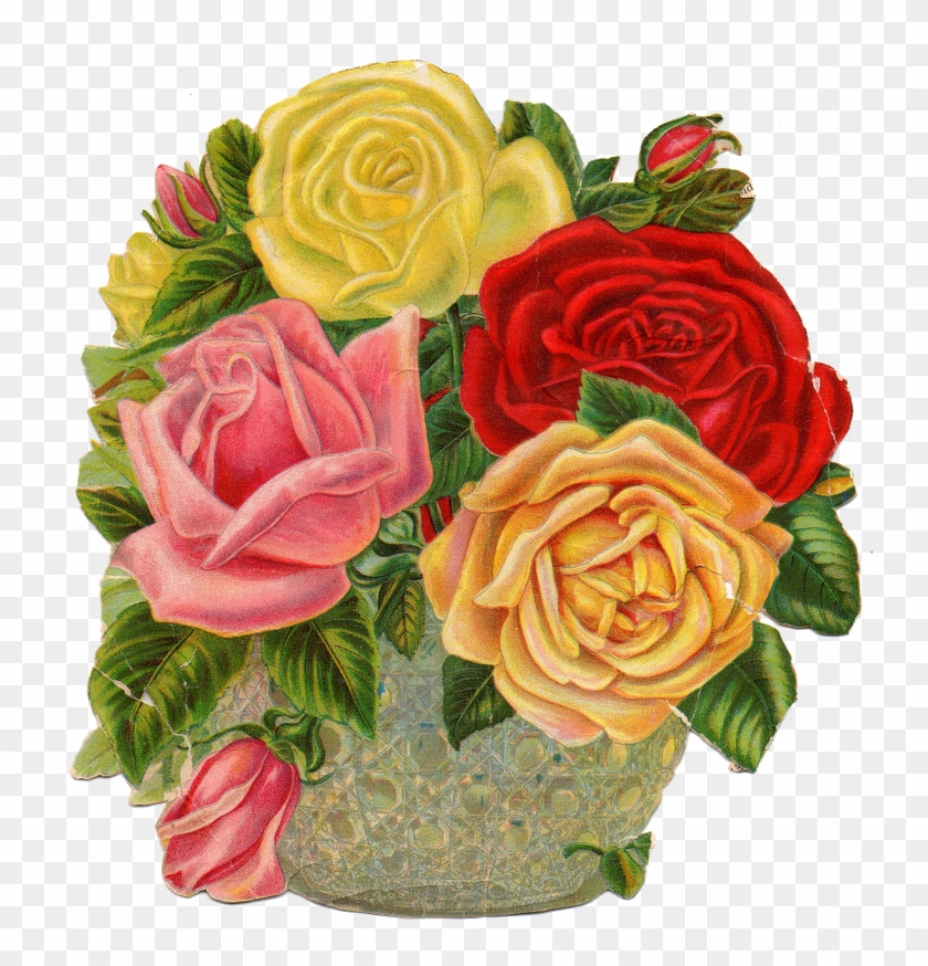 Roses In Vase - Floribunda #352411