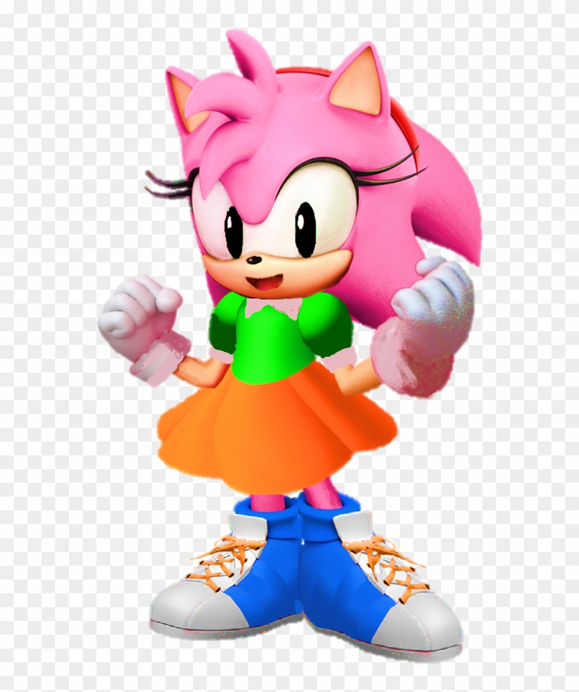 Image 3d Amy Rose Classic Clothing By Thearenddude - Sonic Generations Clas...