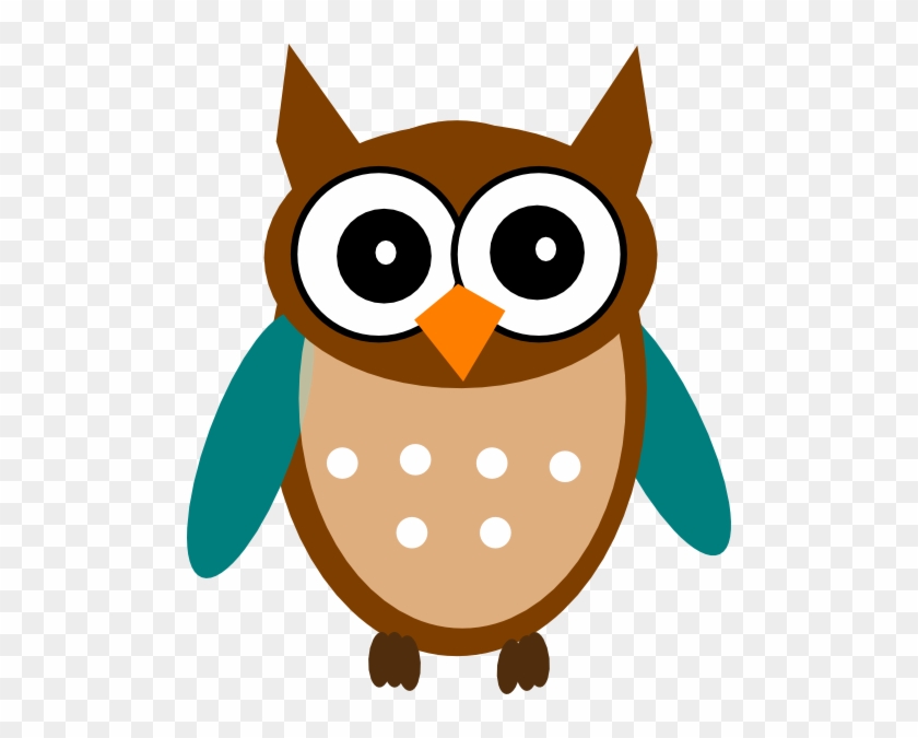 Owl Teal Brown Clip Art At Clipart Library - Kartun Burung Hantu Lucu #352446