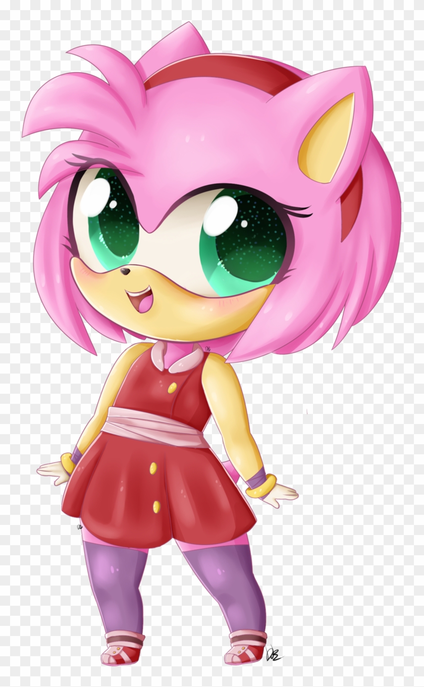 Chibi Amy Rose By Dari-draws - Drawing #352545