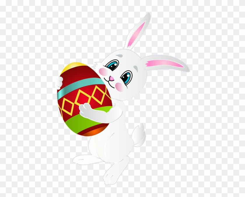 Easter Bunny With Egg Png Clip Art Imageu200b Gallery - Glücklicher Osterhase, Der Buntes Ei Trägt Karte #352575