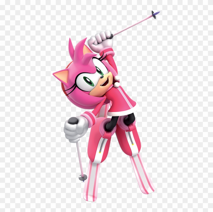 Amy Rose Wallpaper Entitled Amy - Mario And Sonic At The Olympic Winter Games Amy #352581