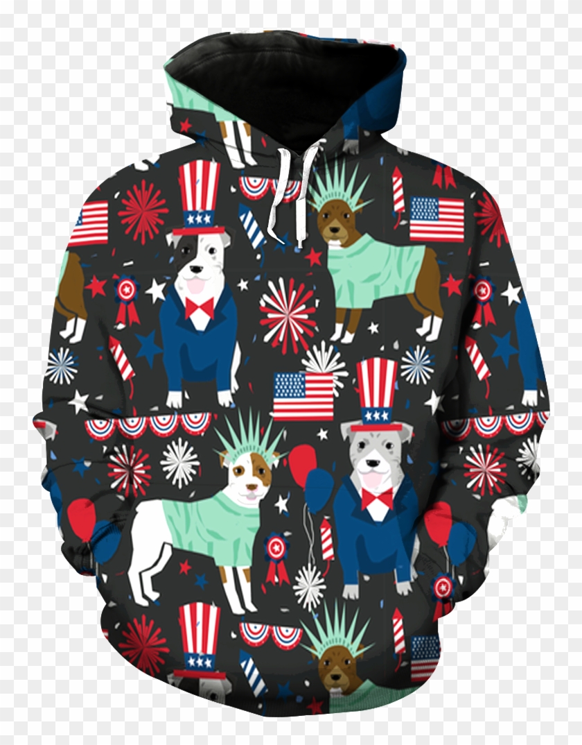 Patriotic American Dog 3d Hoodie - Hoodie #352663