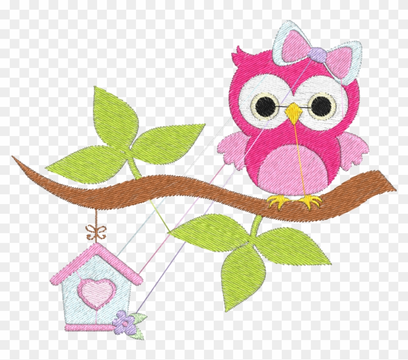 Little Owl Casinha Embroidery Bird - Little Owl Casinha Embroidery Bird #352765