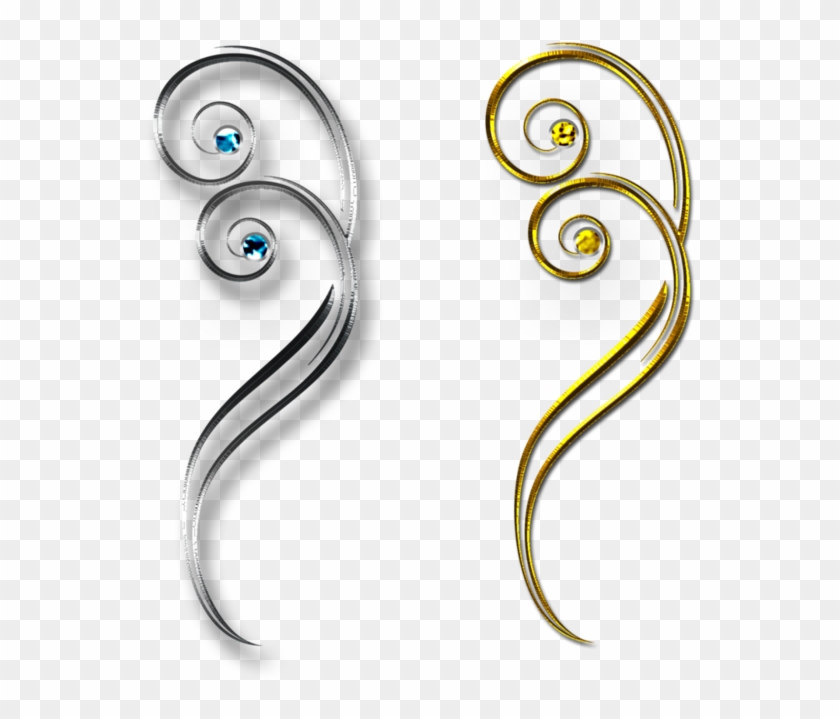 Graceful Decorative Элементы Png От Diza Graceful Decorative - Silver Decoration Png #352734