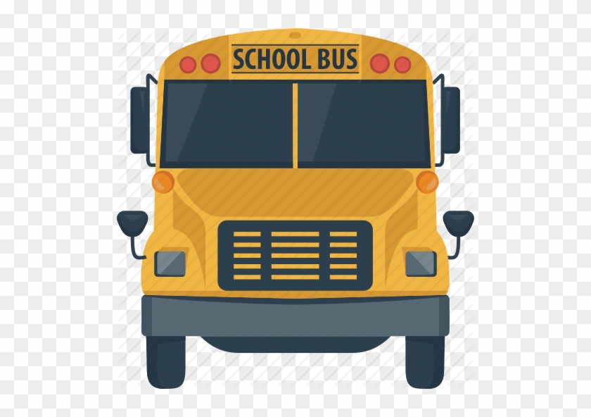 Car Front View Cartoon - School Bus Icon Png #352738