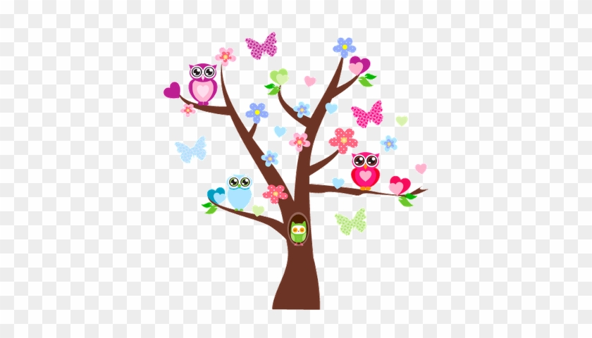 Desenho De Pássaros Png - Owl In Tree Clipart #352779